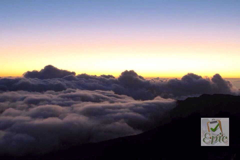 Sunrise at Haleakala Volcano